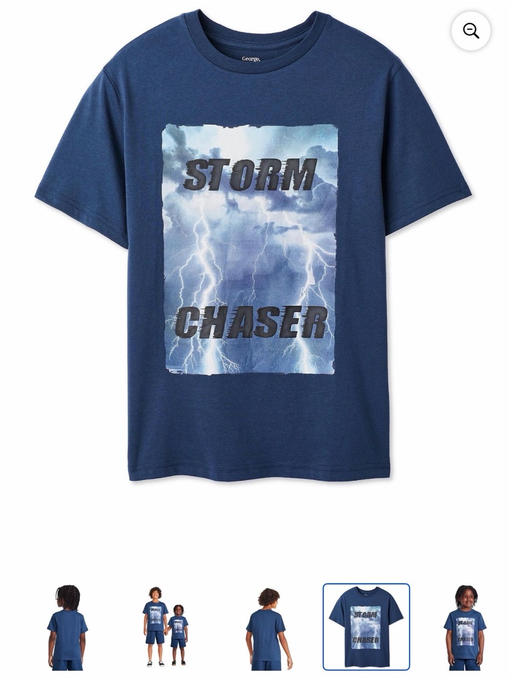 George Navy Storm Chaser Graphic Tee